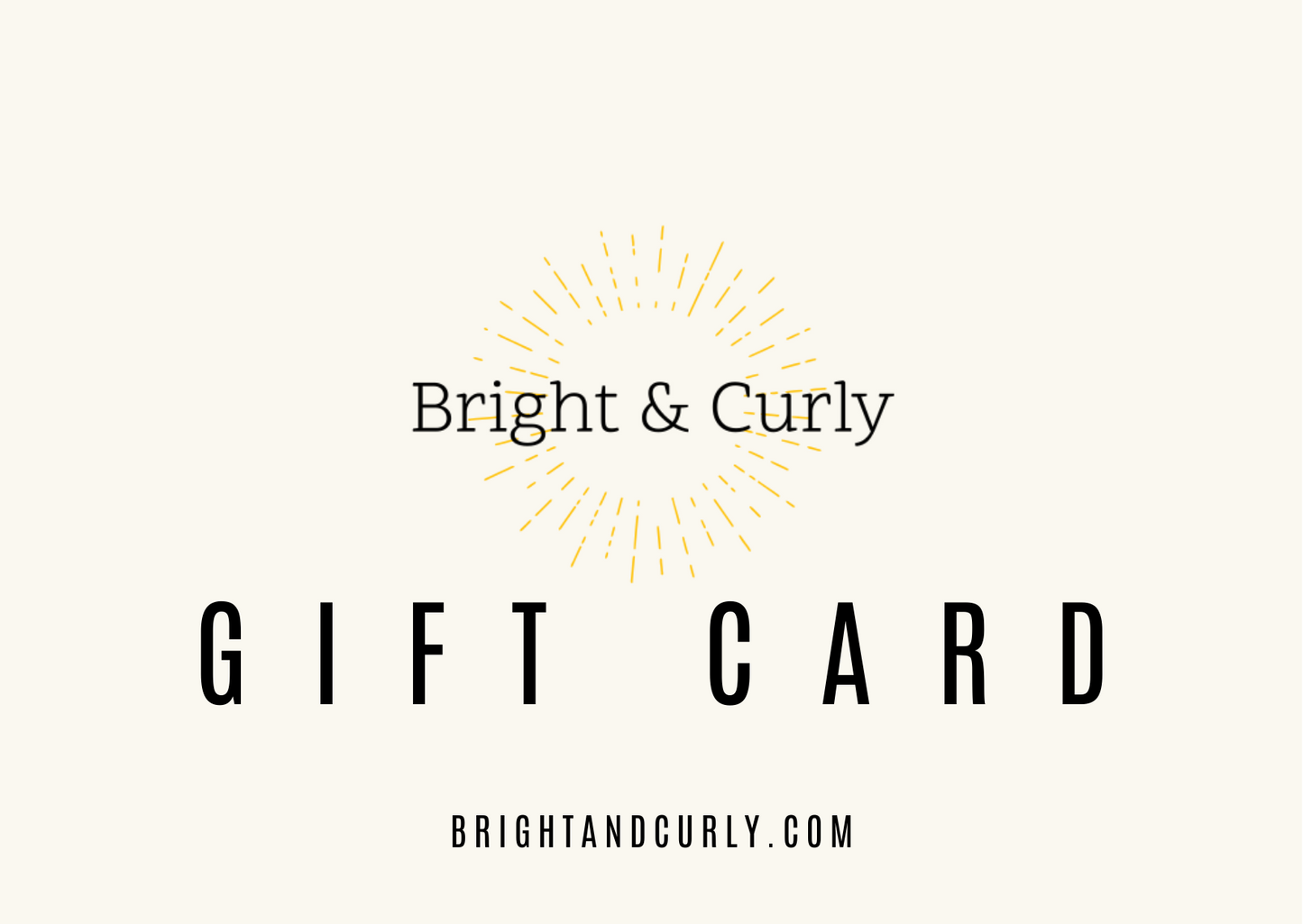 Bright & Curly Gift Card